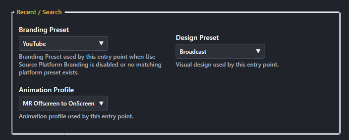 Screenshot for Panel Behaviour recent/search