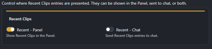 Screenshot for Recent Clips Presentation